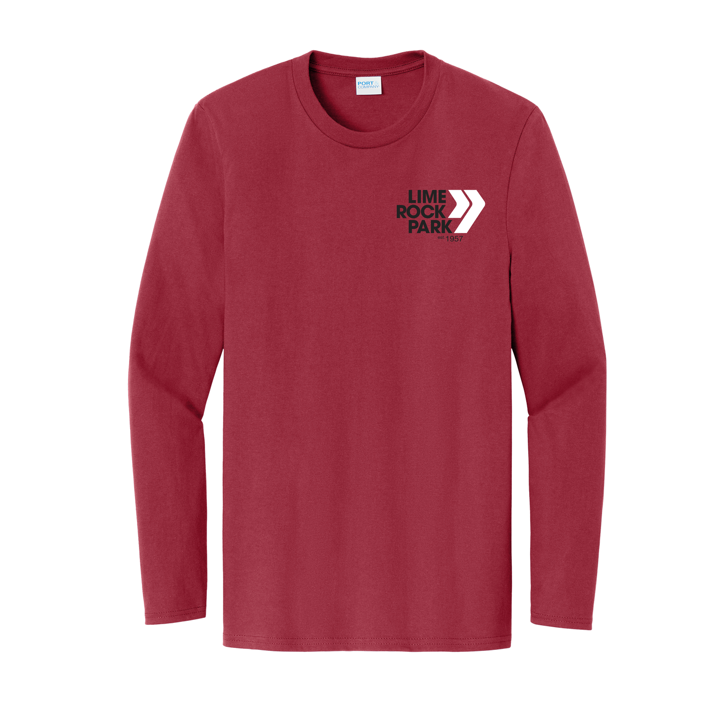 Lime Rock Park Long Sleeve Blueprint Tee - Red