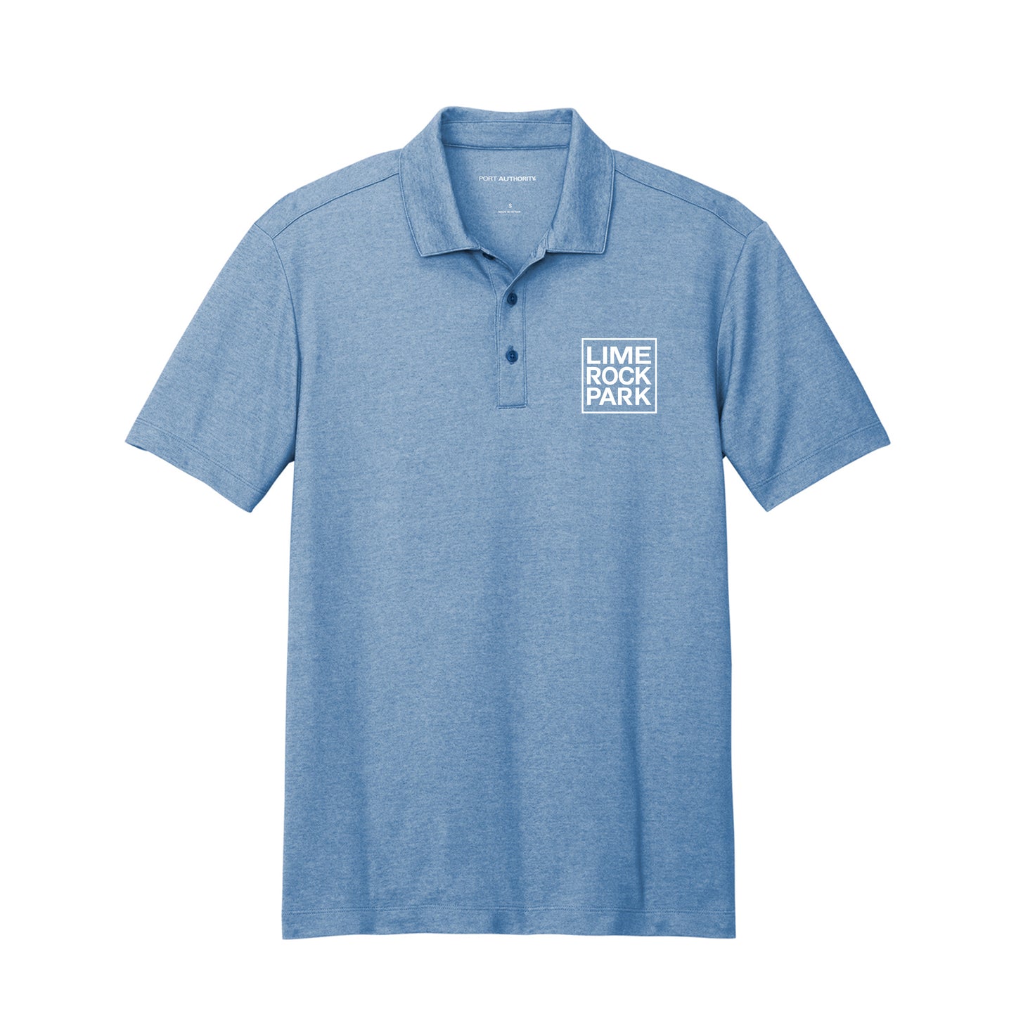 Lime Rock Park Fine Pique Blend Polo - Aegean Blue