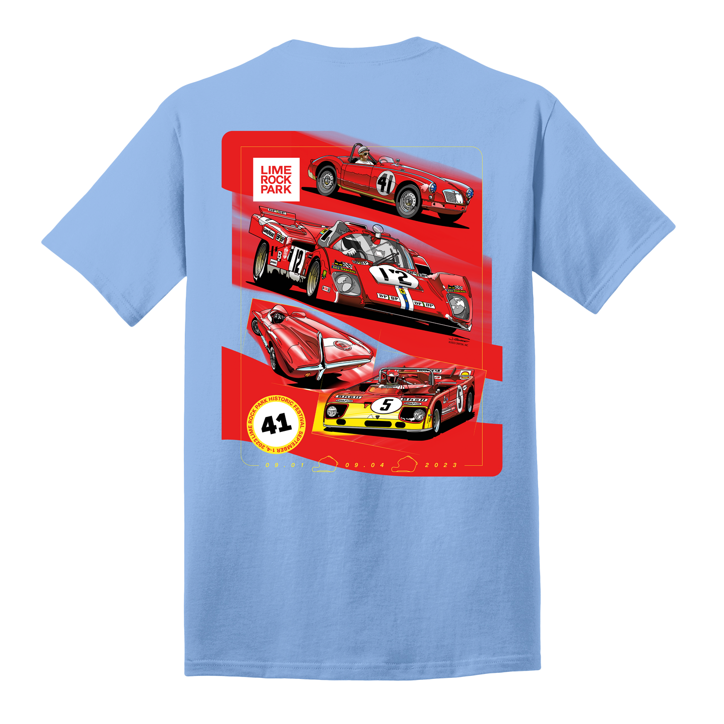 2023 LRP Historic Festival 41 Event Tee - Light Blue