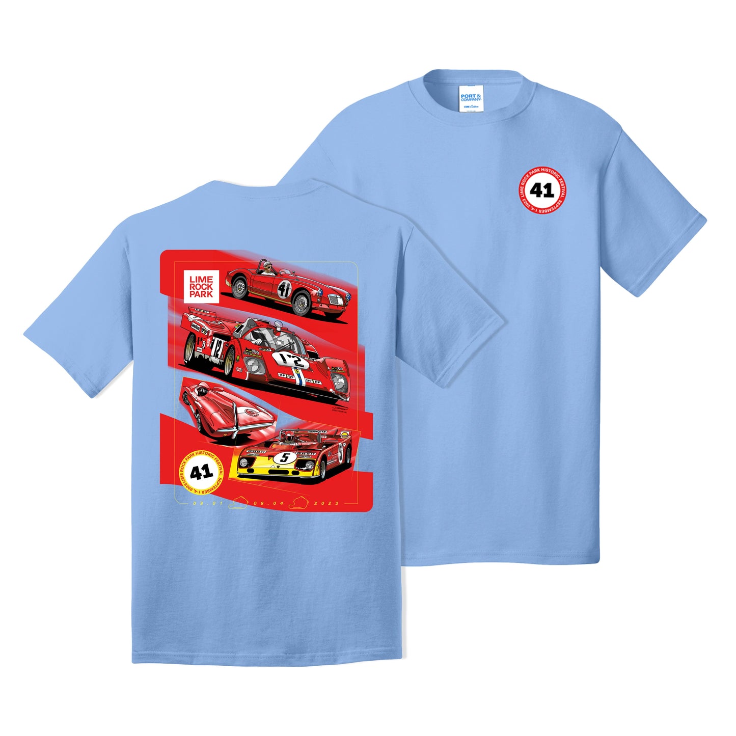 2023 LRP Historic Festival 41 Event Tee - Light Blue