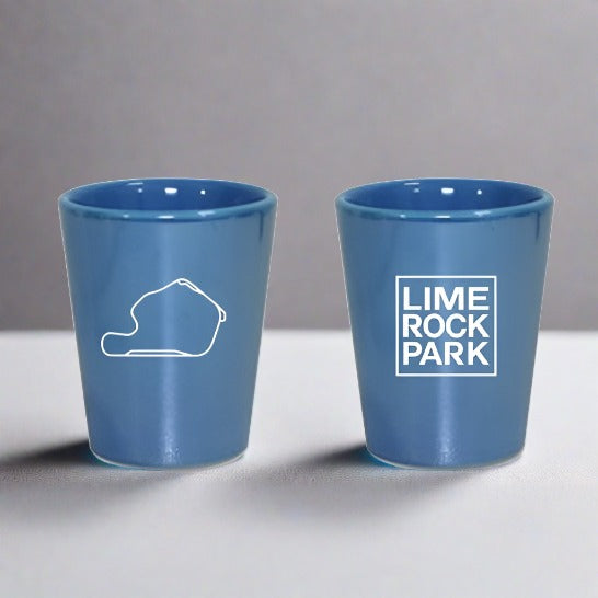 Lime Rock Park Lustre Shot Glass - Blue