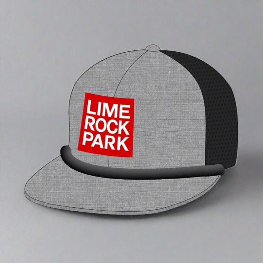 Lime Rock Park Flatbill Hat - Light Grey / Black