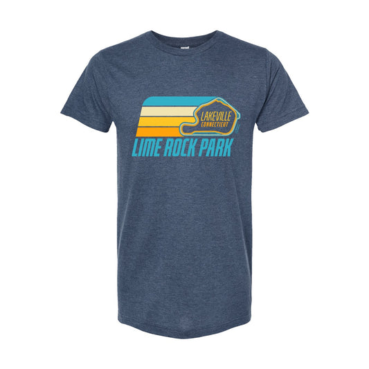 Lime Rock Park Retro Design Tee - Heather Denim