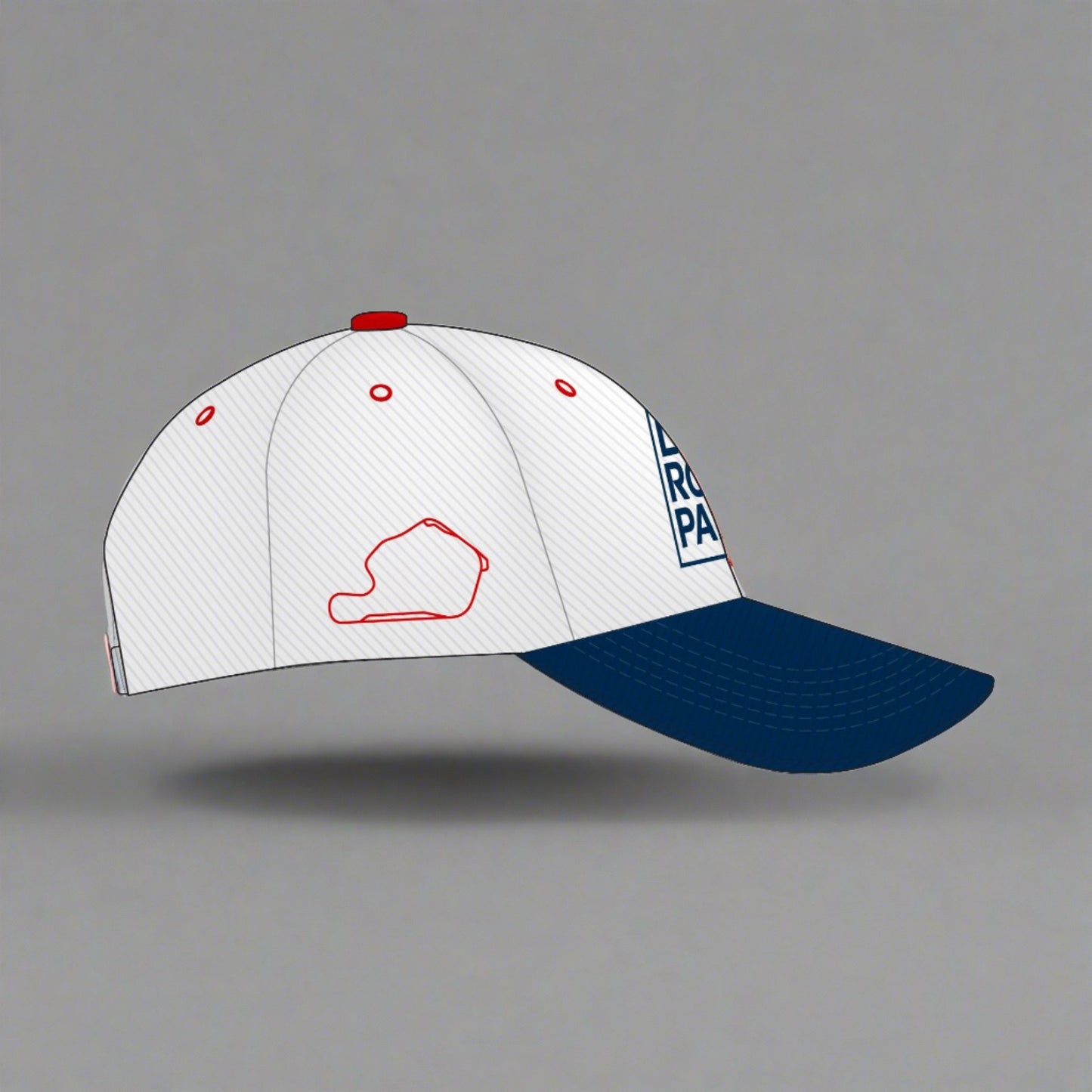 Lime Rock Park Twill Dad Hat - White / Royal