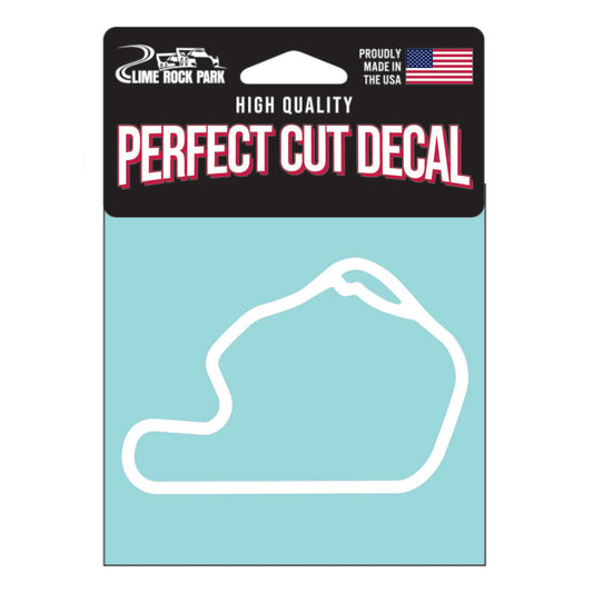 Lime Rock Track Outline - White