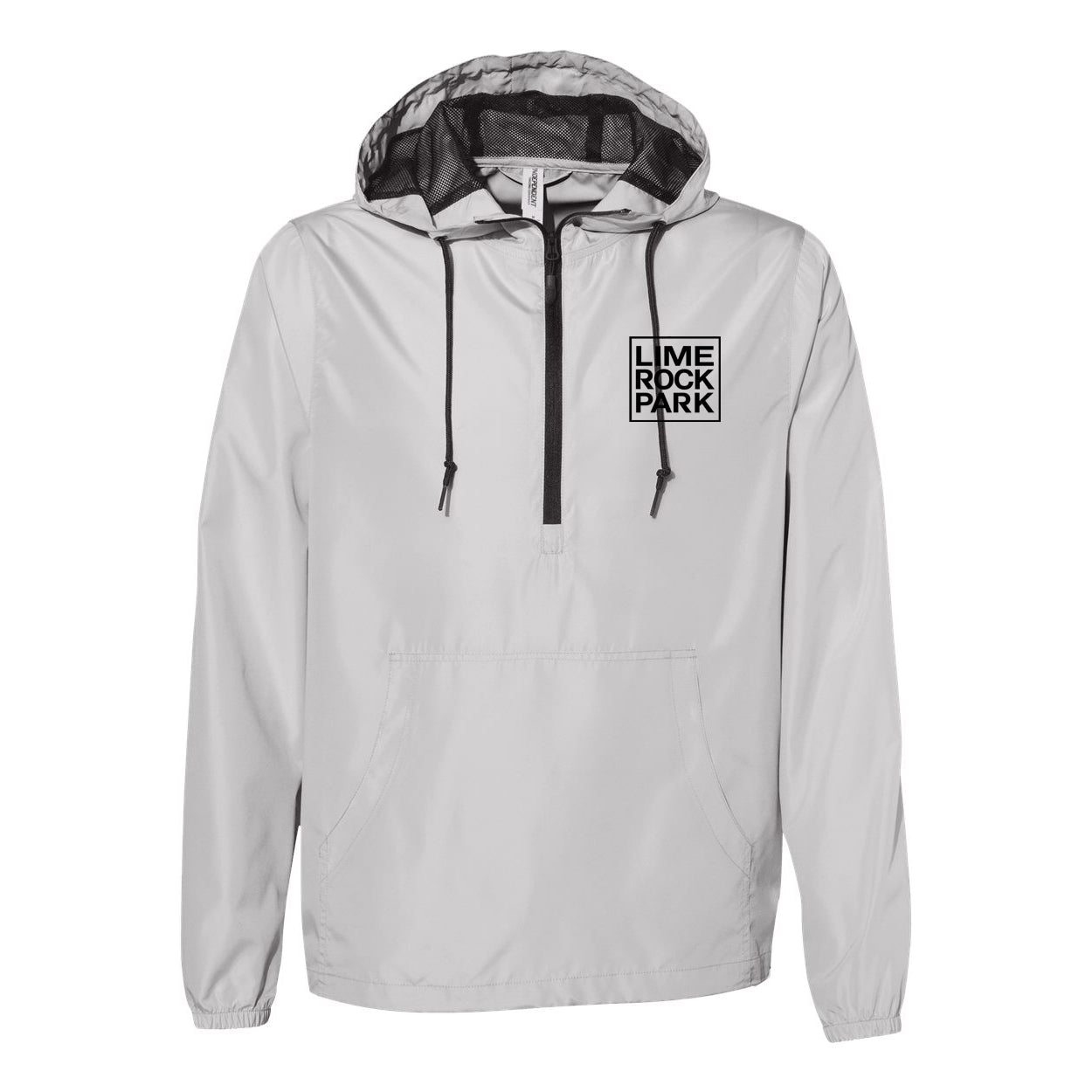Lime Rock Park 1/2 Zip Rain Breaker- Smoke/Black