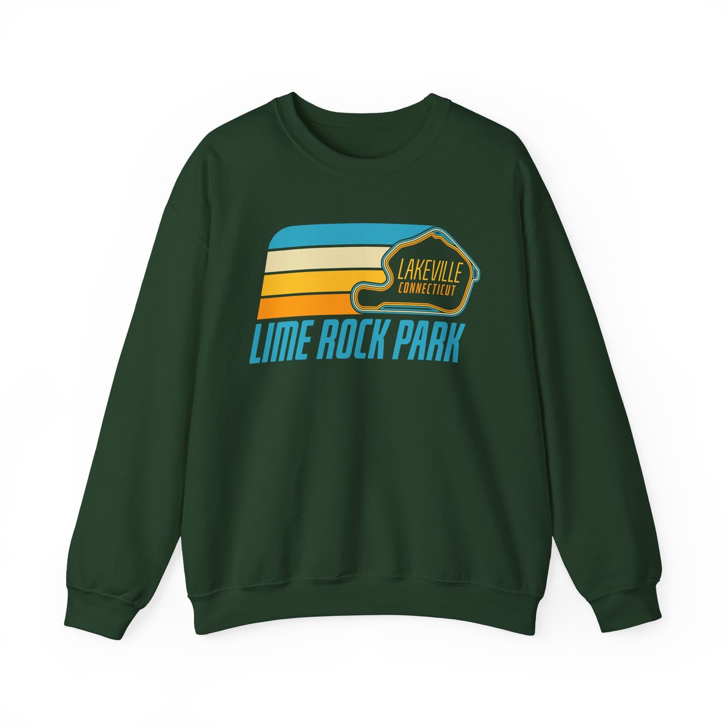 Lime Rock Park Retro Design Crewneck Sweatshirt