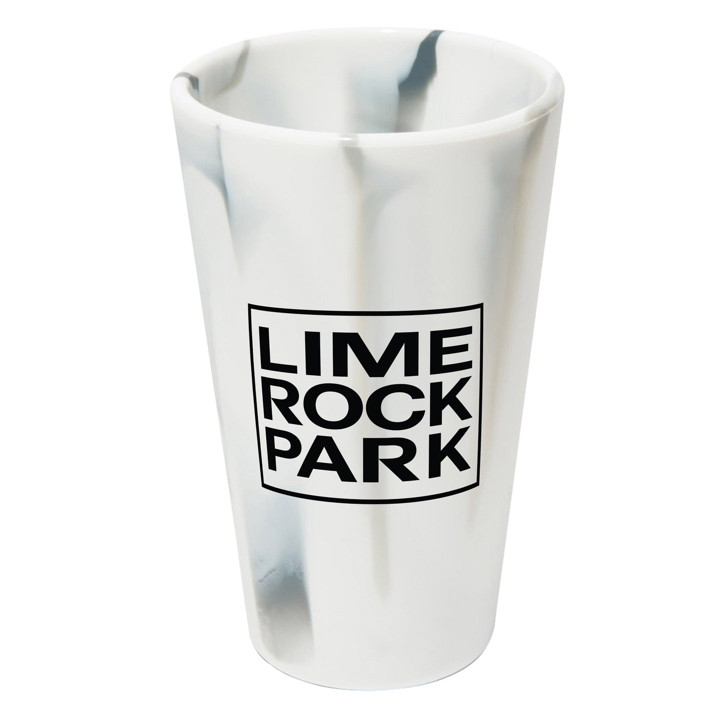 Lime Rock Park Silicone Pint Glass - White Marble
