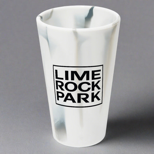 Lime Rock Park Silicone Pint Glass - White Marble
