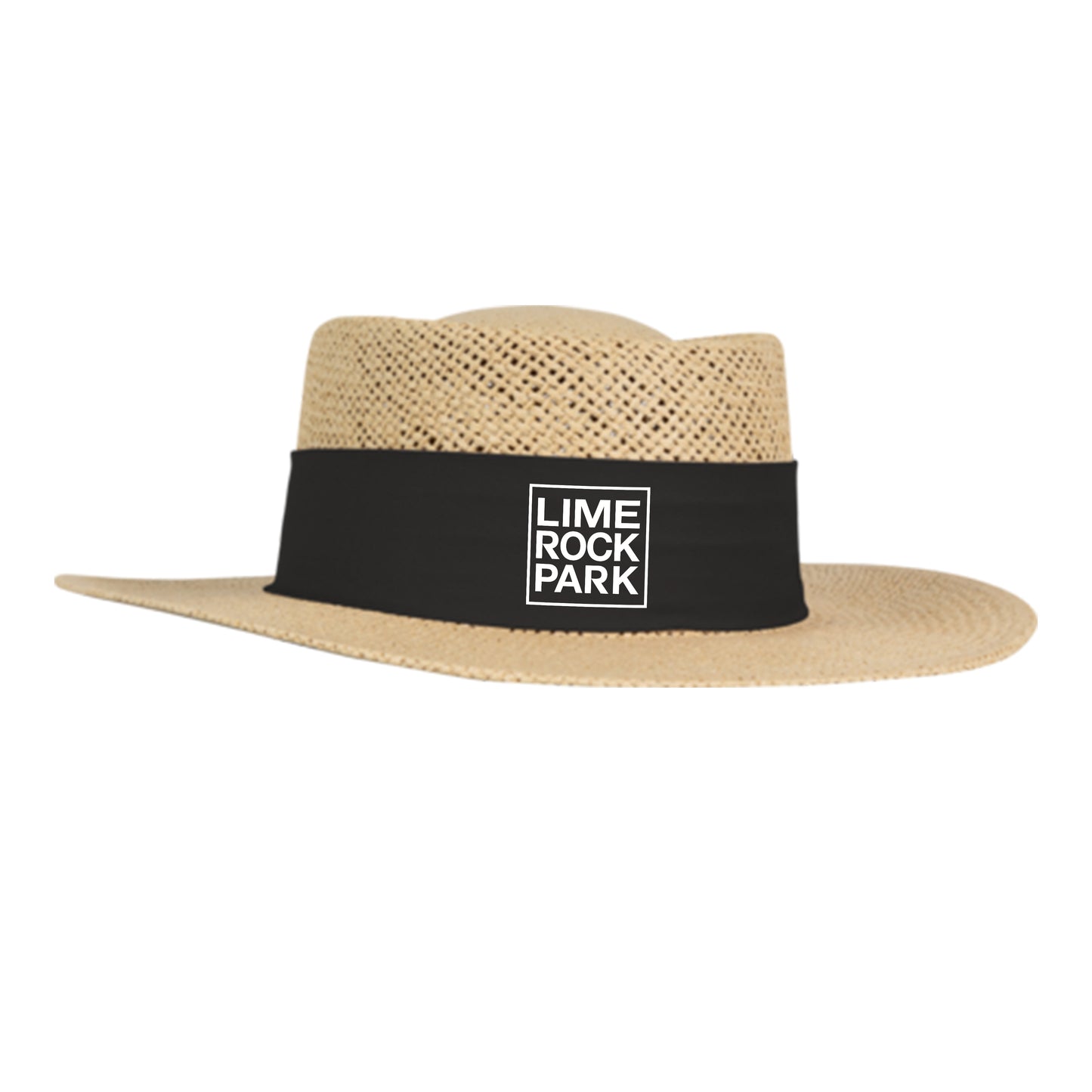Lime Rock Park Straw Hat with Black Cloth Band
