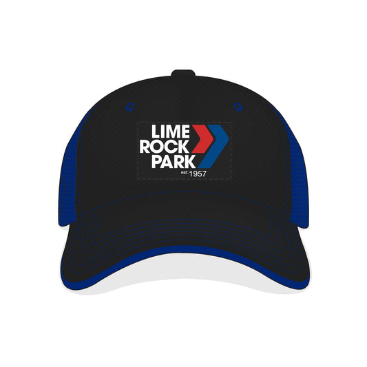 Lime Rock Park Rubber Patch Hat - Black/Royal
