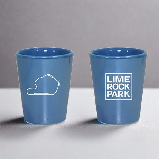 Lime Rock Park Lustre Shot Glass - Blue