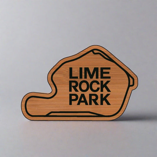 Lime Rock Park Wood Magnet