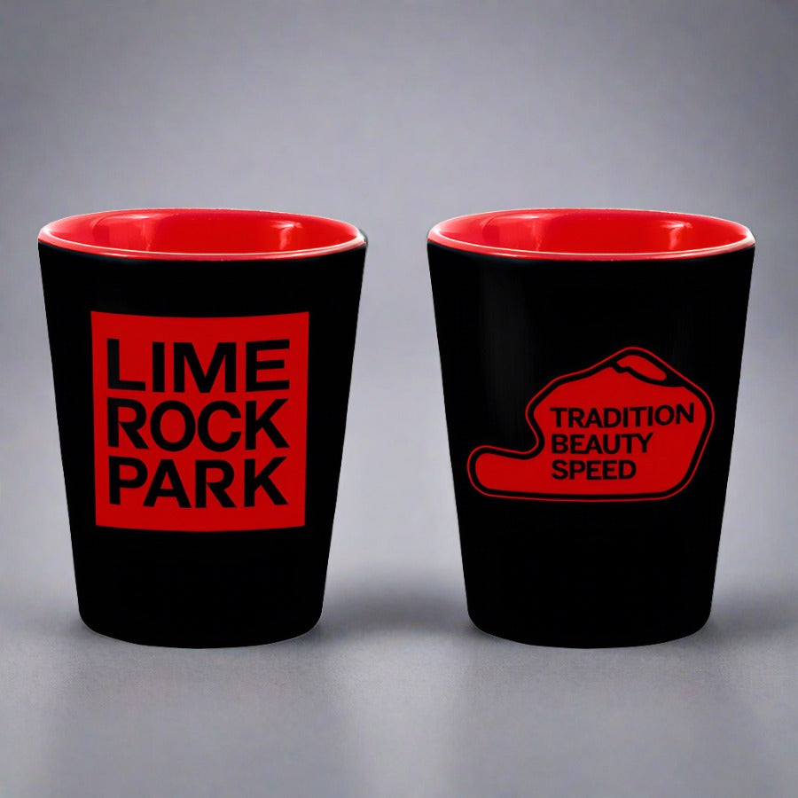 LRP Cube Logo Shot Glass - Black/Red